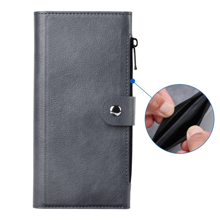 For iPhone 14 Plus ViLi GVS-C Series MagSafe Magnetic RFID Leather Flip Phone Case(Grey)