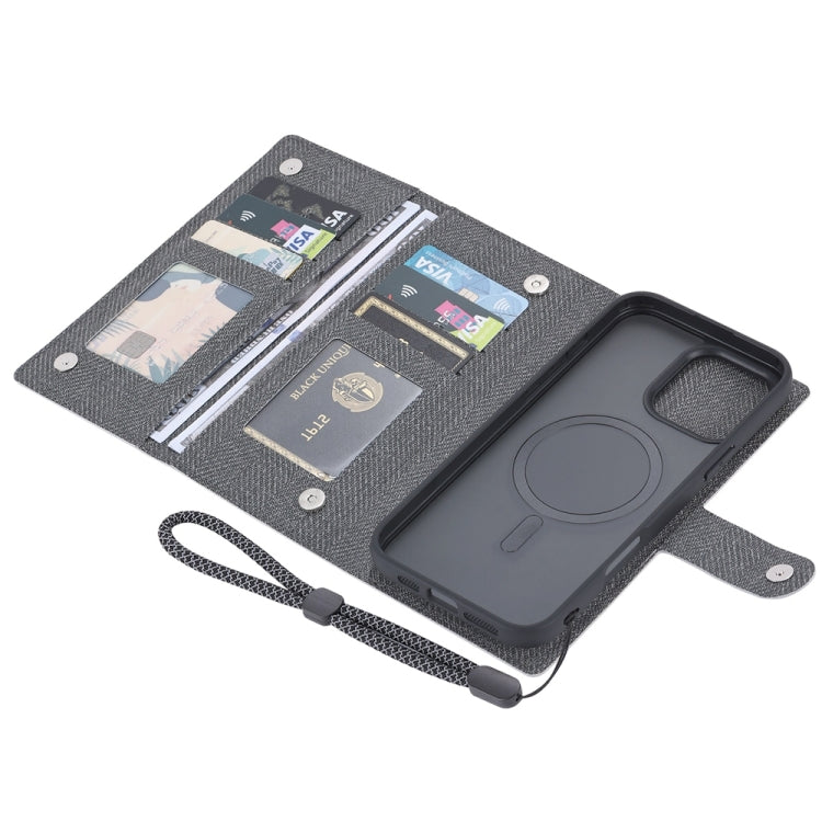 For iPhone 14 ViLi GBS Series MagSafe Magnetic RFID Leather Flip Phone Case(Black)
