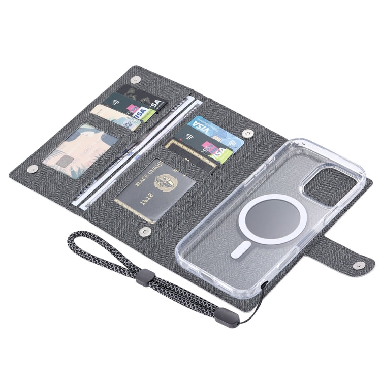 For iPhone 14 Pro ViLi GBS-C Series MagSafe Magnetic RFID Leather Flip Phone Case(Black)