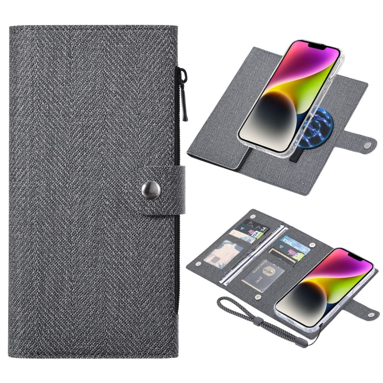 For iPhone 14 ViLi GBS-C Series MagSafe Magnetic RFID Leather Flip Phone Case(Black)