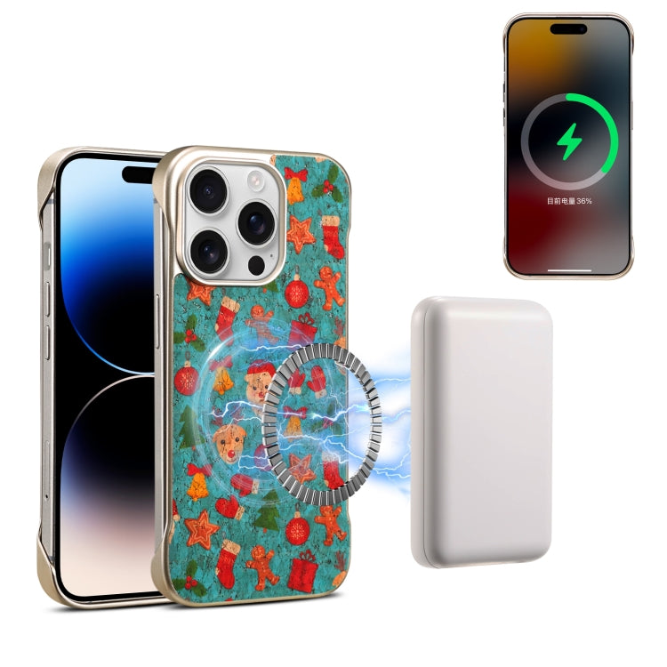 For iPhone 14 Pro Max Denior A18 Paint MagSafe Phone Case(Christmas)
