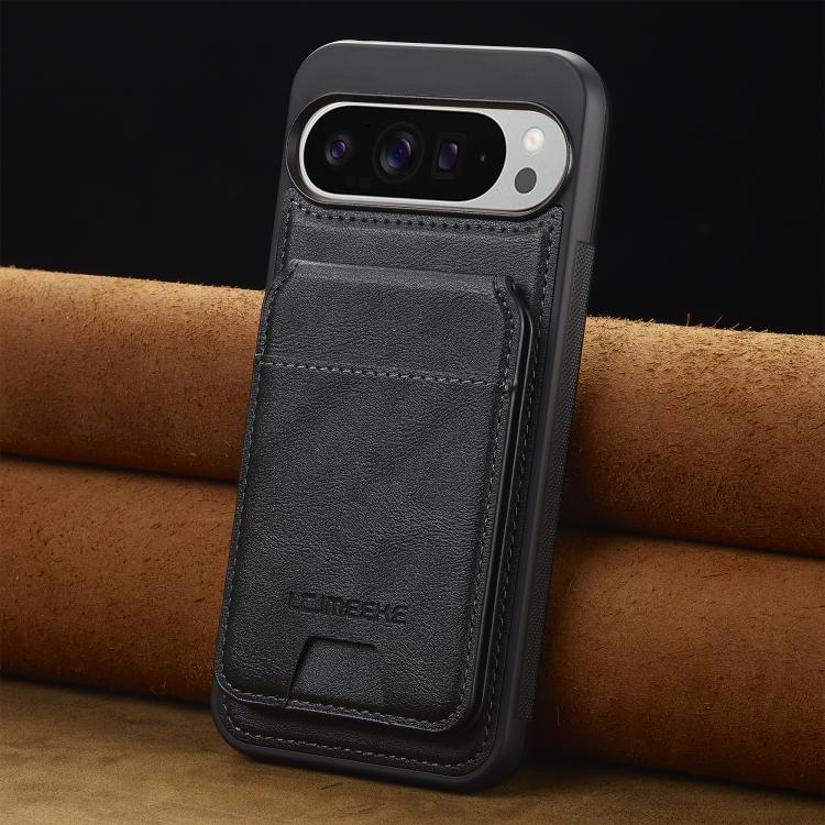 For Google Pixel 10 / 10 Pro LC.IMEEKE L3 Series Detachable RFID Card Bag Magsafe Phone Case(Black)