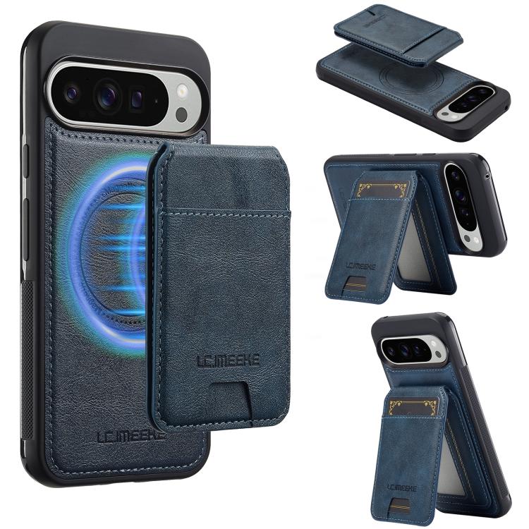 For Google Pixel 10 / 10 Pro LC.IMEEKE L3 Series Detachable RFID Card Bag Magsafe Phone Case(Blue)