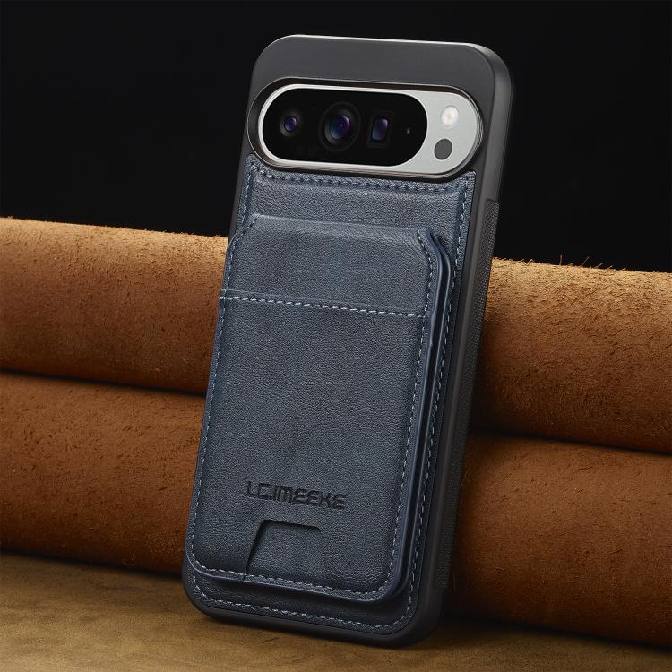 For Google Pixel 10 / 10 Pro LC.IMEEKE L3 Series Detachable RFID Card Bag Magsafe Phone Case(Blue)