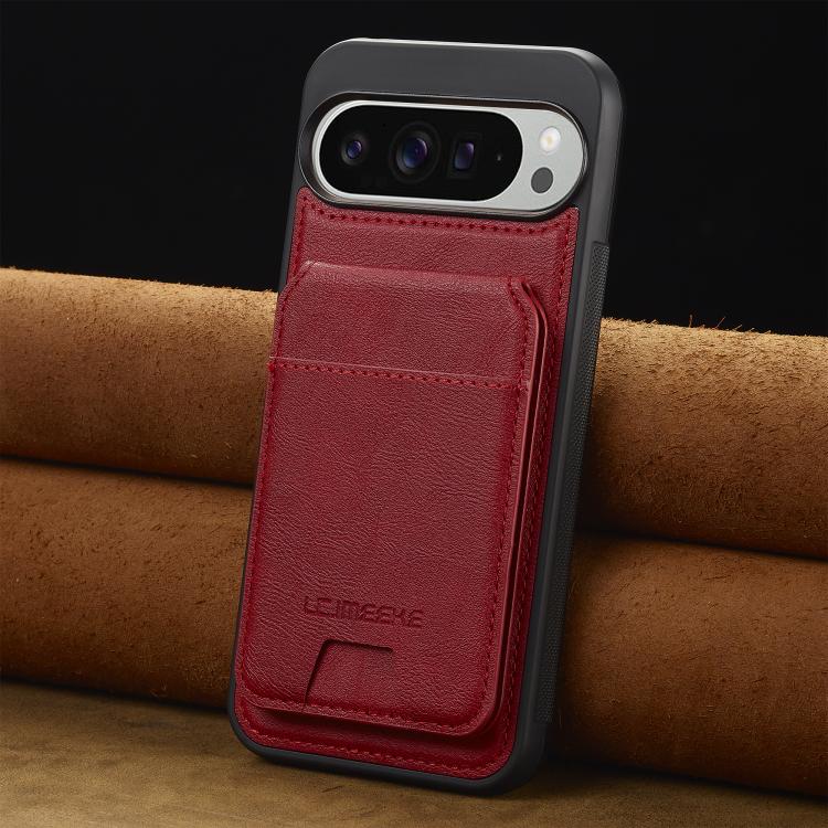 For Google Pixel 10 Pro XL LC.IMEEKE L3 Series Detachable RFID Card Bag Magsafe Phone Case(Red)