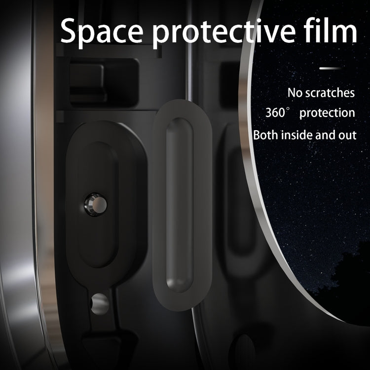 For Apple Watch Ultra 3 / 2 / 1 49mm RedPepper Armor Metal Case Integrated Silicone Watch Band(Steel Black White)