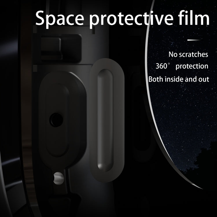For Apple Watch Ultra 3 / 2 / 1 49mm RedPepper Armor Metal Case Integrated Silicone Watch Band(Black)