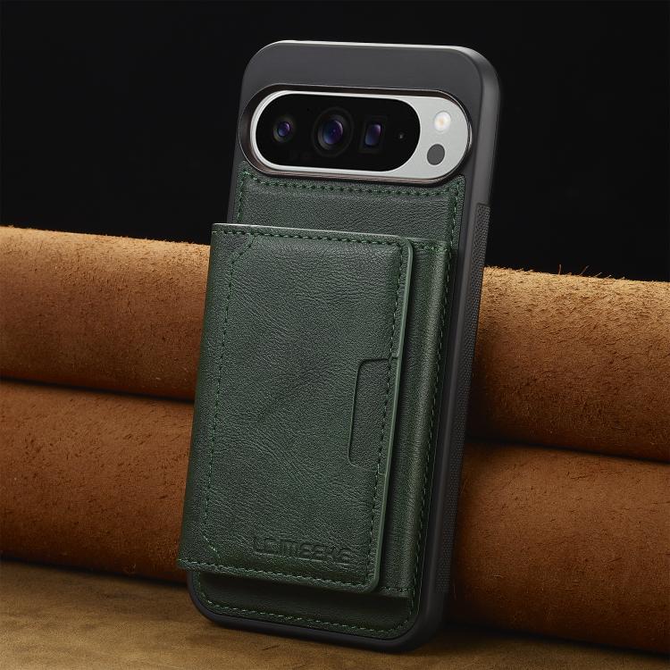 For Google Pixel 10 Pro XL LC.IMEEKE L5 Series Detachable RFID Card Bag Magsafe Phone Case(Green)