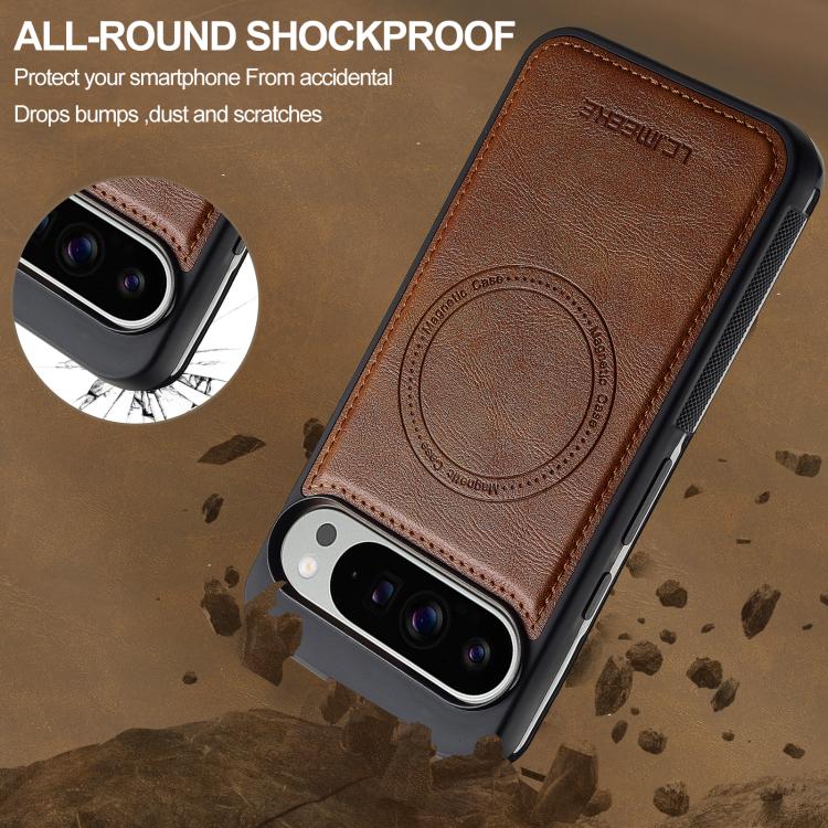 For Google Pixel 10 Pro XL LC.IMEEKE Magsafe Phone Case(Brown)
