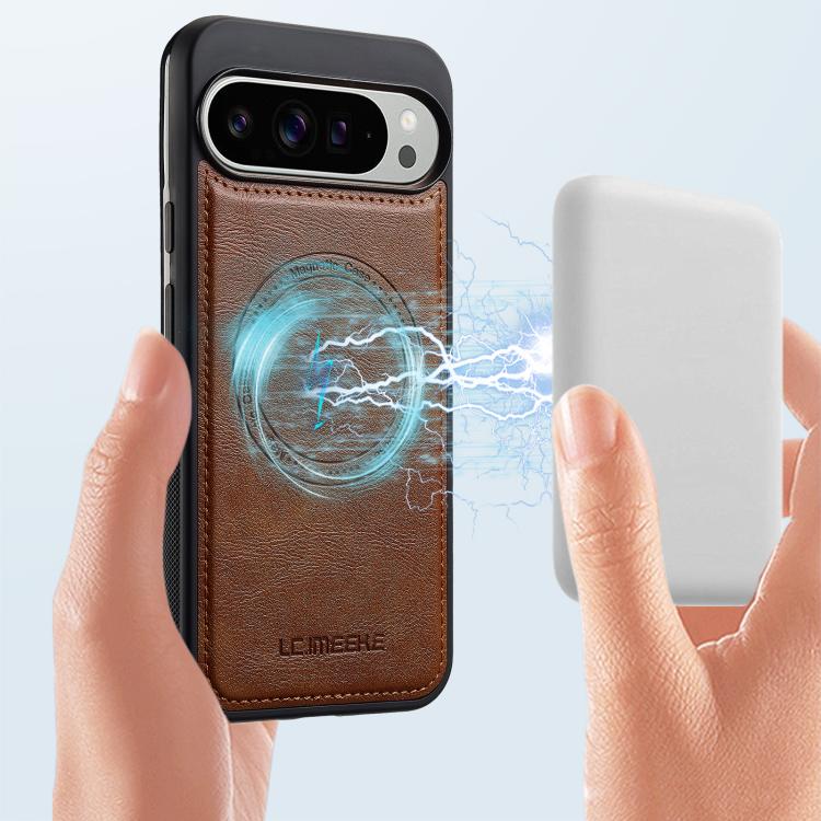For Google Pixel 10 / 10 Pro LC.IMEEKE Magsafe Phone Case(Brown)