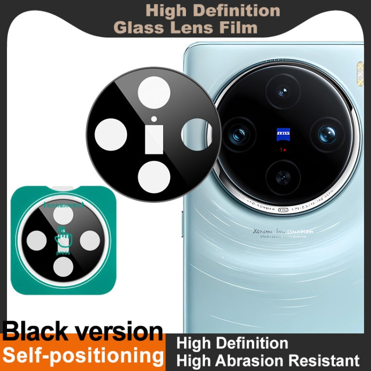 For vivo X100 Pro imak Black Version HD Glass Rear Camera Lens Film, Self-positioning Version