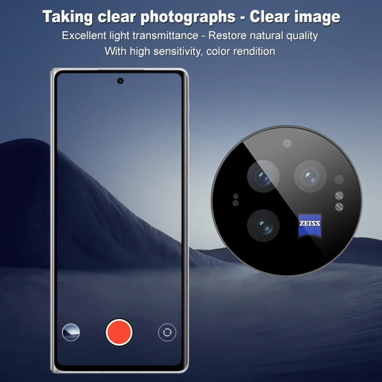 For vivo X Fold3 imak Black Version HD Glass Rear Camera Lens Film, Self-positioning Version