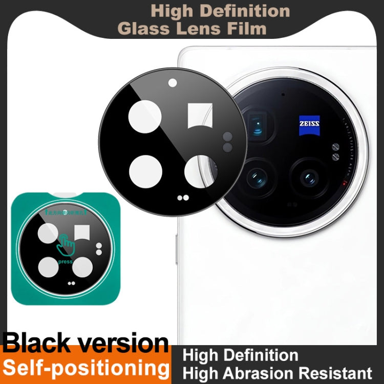 For vivo X Fold3 Pro imak Black Version HD Glass Rear Camera Lens Film, Self-positioning Version