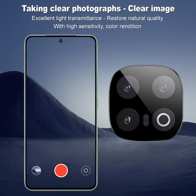 For vivo iQOO 13 5G imak Black Version HD Glass Rear Camera Lens Film, Self-positioning Version