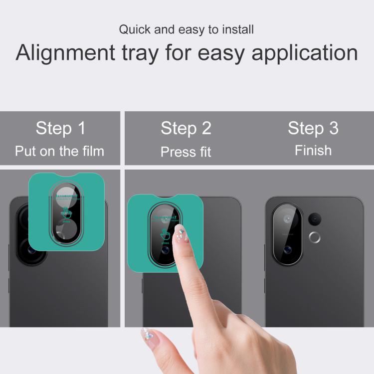 For vivo S30 5G imak Black Version HD Glass Rear Camera Lens Film, Self-positioning Version