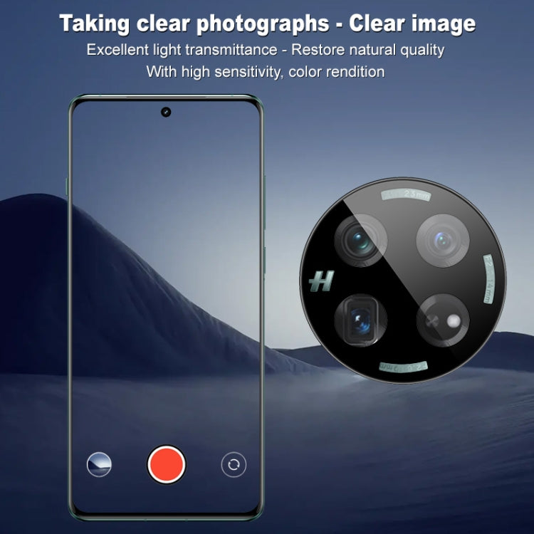 For OnePlus 12 5G imak Black Version HD Glass Rear Camera Lens Film, Self-positioning Version