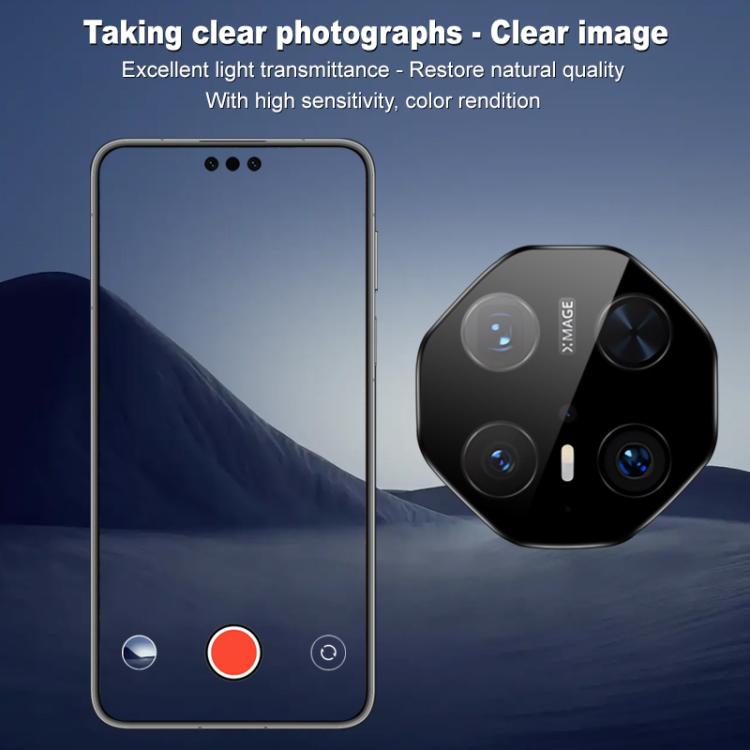 For Huawei Mate 70 RS Ultimate imak Black Version HD Glass Rear Camera Lens Film, Self-positioning Version