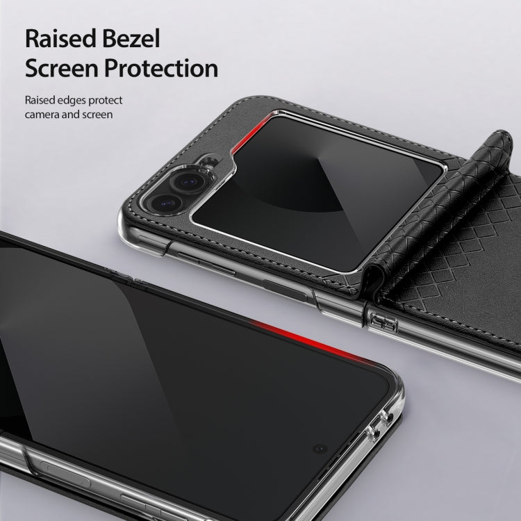 For Samsung Galaxy Z Flip6 / Flip7 FE DUX DUCIS Bril Series PU + TPU Phone Case(Black)