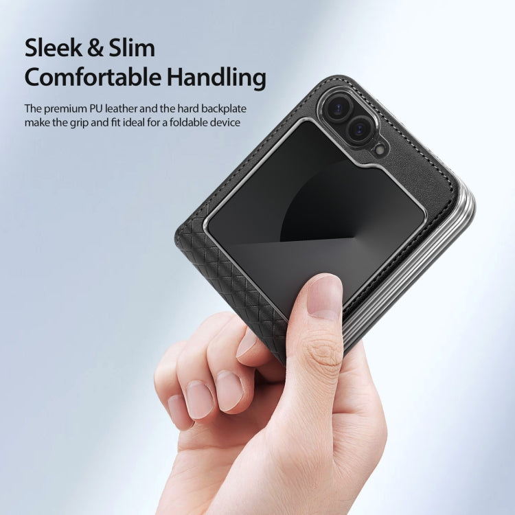 For Samsung Galaxy Z Flip6 / Flip7 FE DUX DUCIS Bril Series PU + TPU Phone Case(Black)