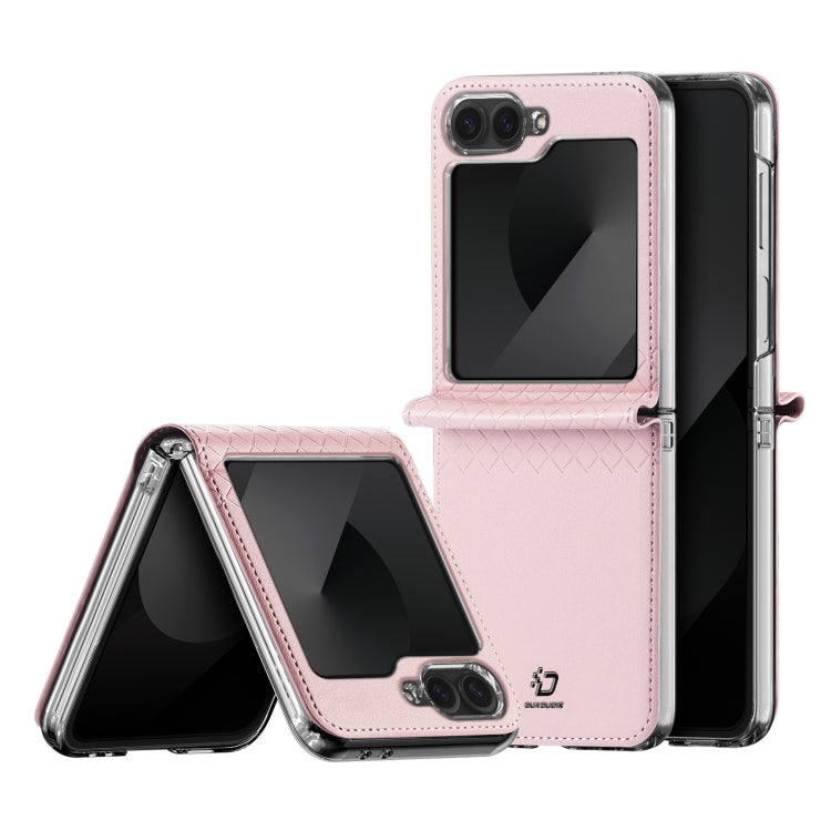 For Samsung Galaxy Z Flip6 / Flip7 FE DUX DUCIS Bril Series PU + TPU Phone Case(Pink)