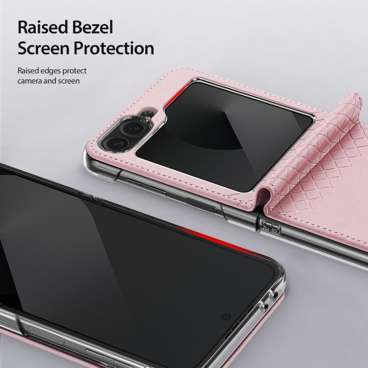 For Samsung Galaxy Z Flip6 / Flip7 FE DUX DUCIS Bril Series PU + TPU Phone Case(Pink)