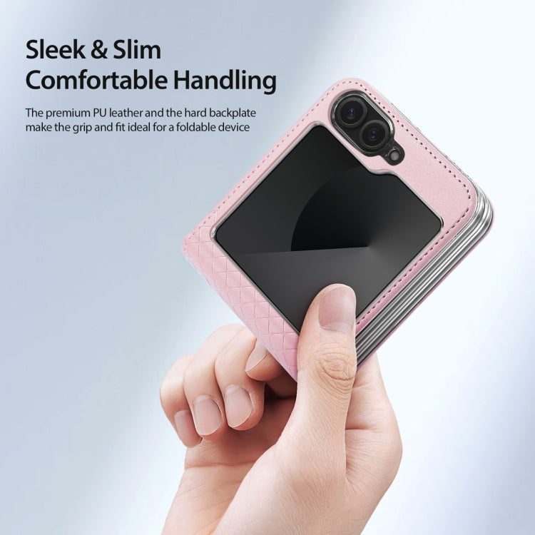 For Samsung Galaxy Z Flip6 / Flip7 FE DUX DUCIS Bril Series PU + TPU Phone Case(Pink)
