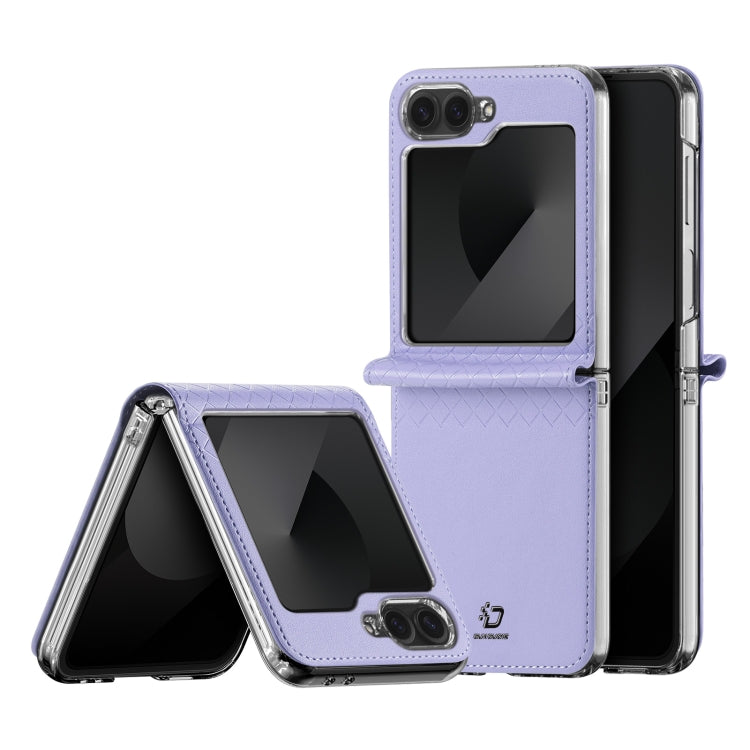For Samsung Galaxy Z Flip6 / Flip7 FE DUX DUCIS Bril Series PU + TPU Phone Case(Purple)