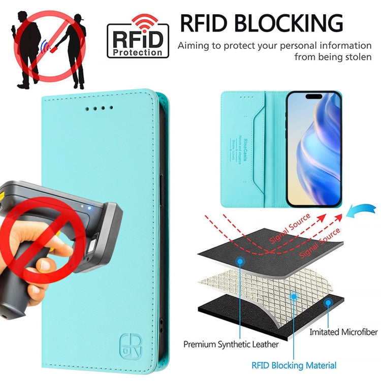 RC01 Dual-Folded Magnetic Suction RFID Leather Phone Case, For iPhone 15 Pro Max, For iPhone 15 Pro, For iPhone 15 Plus