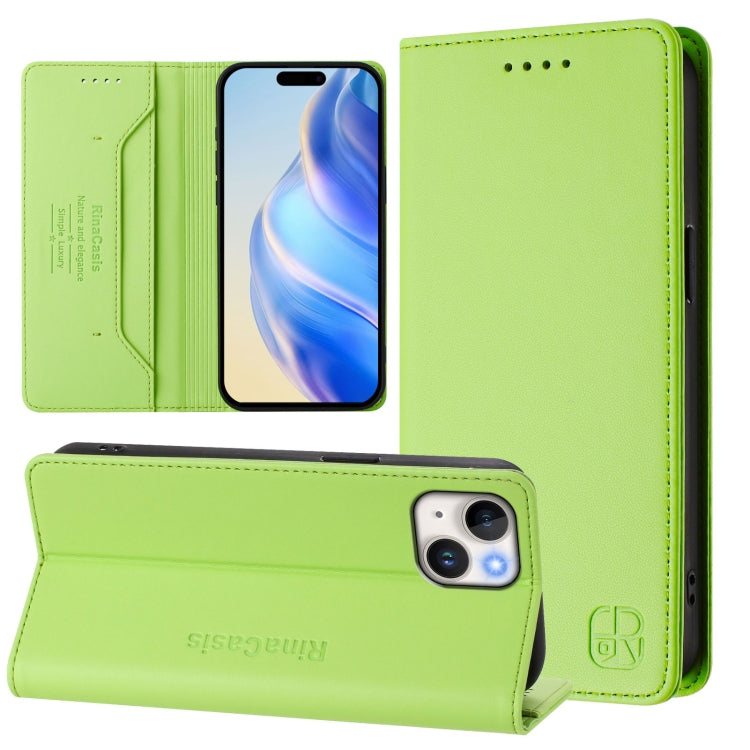 RC01 Dual-Folded Magnetic Suction RFID Leather Phone Case, For iPhone 13 Pro Max, For iPhone 13 Pro, For iPhone 13 mini