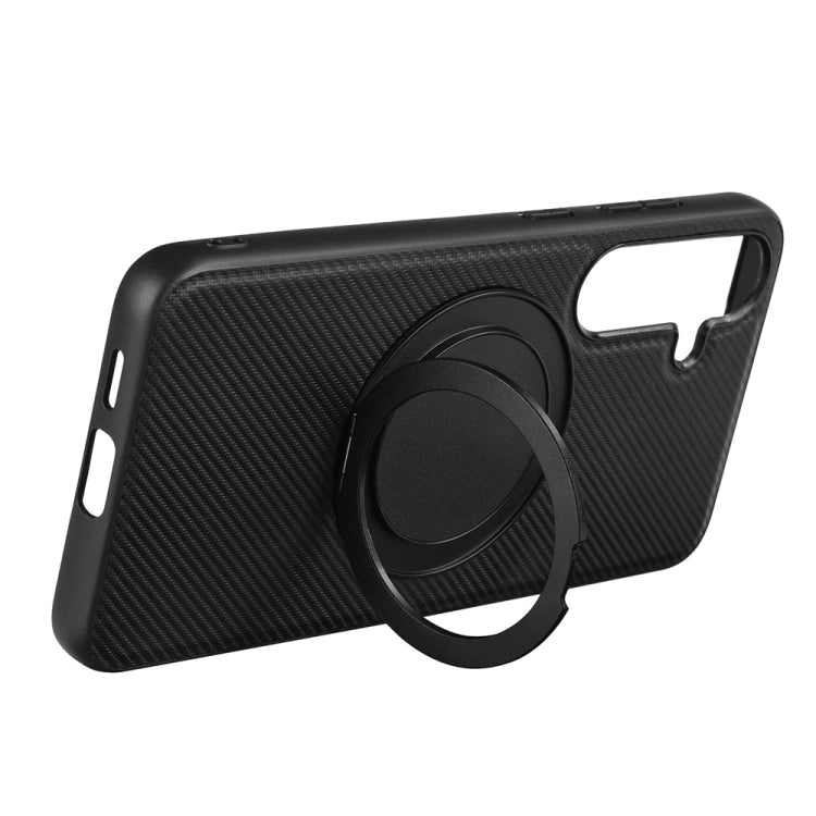 For Samsung Galaxy S24 5G ViLi TCY Series Kevlar Leather Texture Rotating Holder Phone Case(Black)