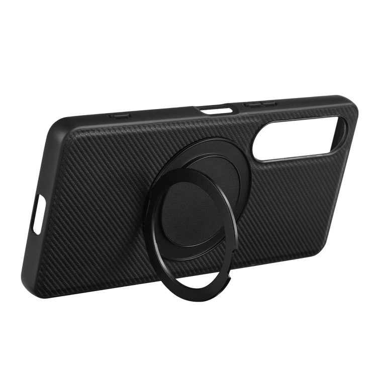 For Sony Xperia 1 V ViLi TCY Series Kevlar Leather Texture Rotating Holder Phone Case(Black)