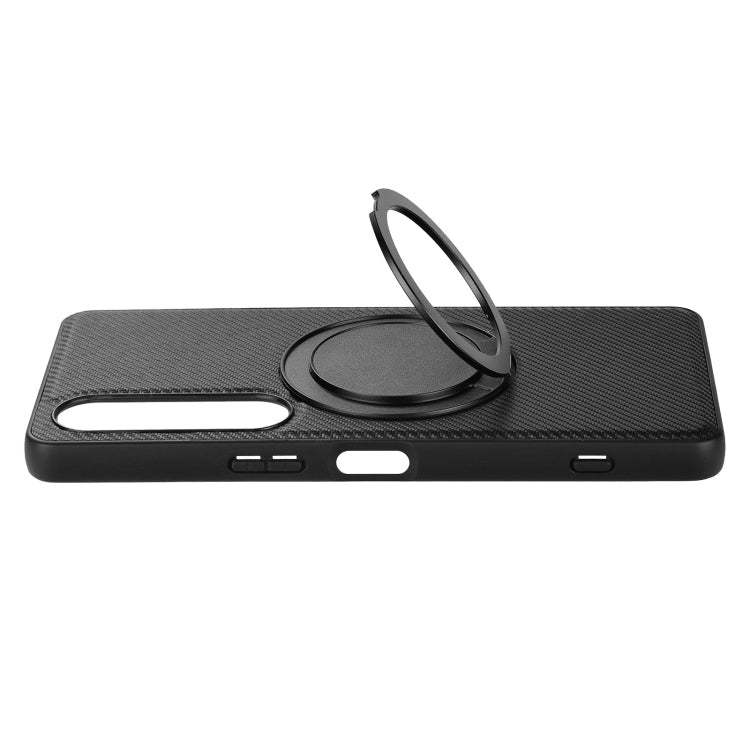 For Sony Xperia 5 IV ViLi TCY Series Kevlar Leather Texture Rotating Holder Phone Case(Black)