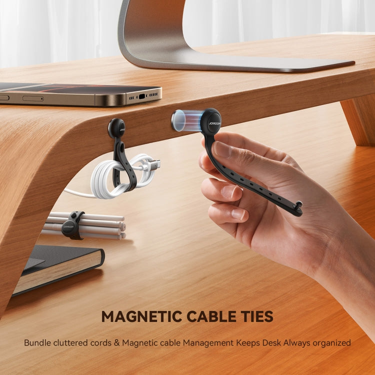 JOYROOM JR-ZS422 Magnetic Silicone Cable Tie Organizer(Black)