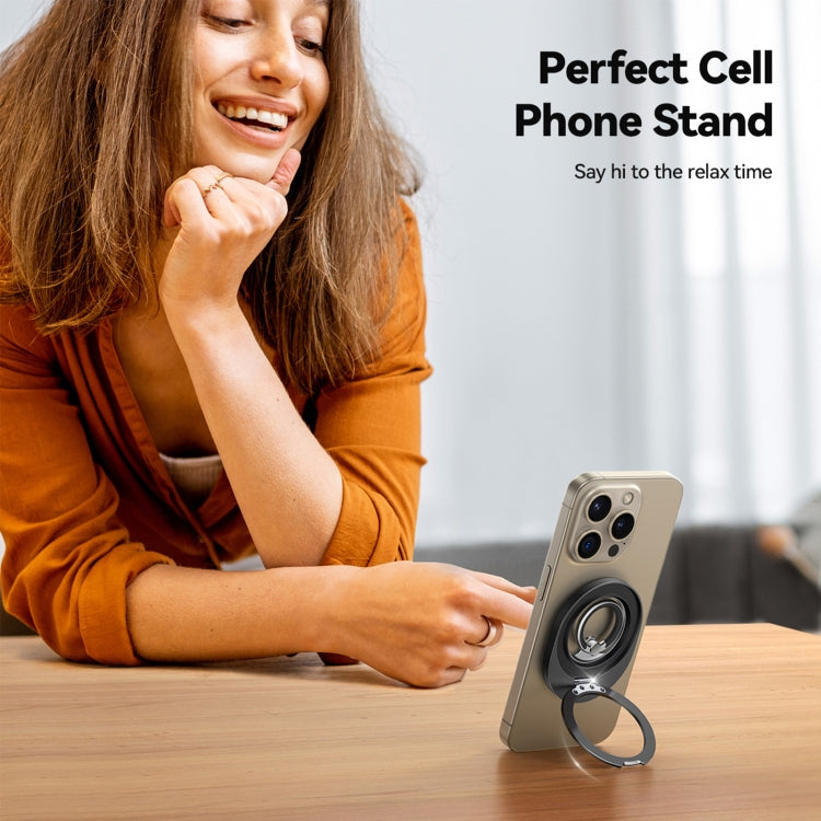 JOYROOM JR-ZS420 Rotatable Foldable Magnetic Mobile Phone Ring Holder(Black)
