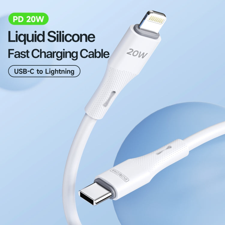DUZZONA A10 PD20W 480Mbps Type-C to 8 Pin Fast Charging Cable, Length:1m(White)