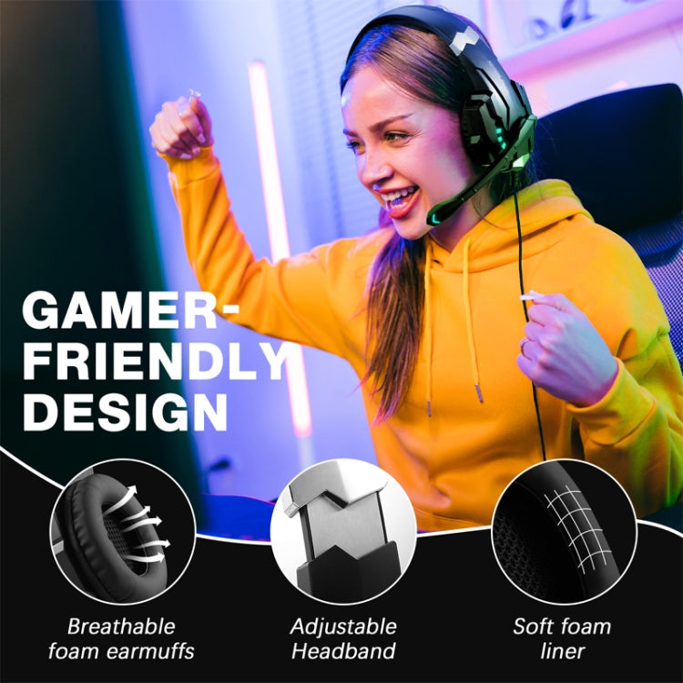 KOTION EACH G9000 Pro On-Ear Gaming Headset with Mic, Cable Length: About 2.1m(Black)