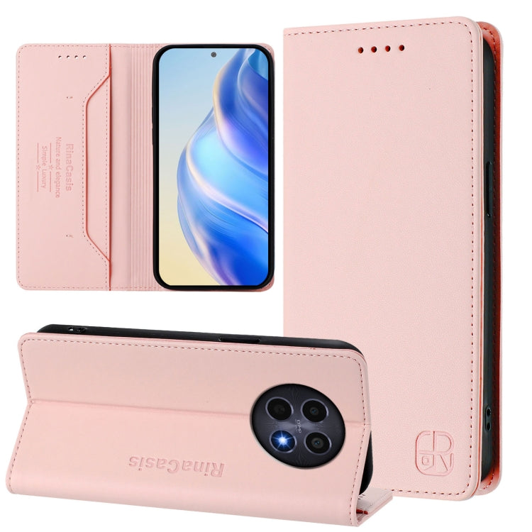 RC01 Dual-Folded Magnetic Suction RFID Leather Phone Case, For Realme P1 Pro, For Realme 12+ 5G / Narzo 70 Pro 5G India, For Realme 12 5G Global