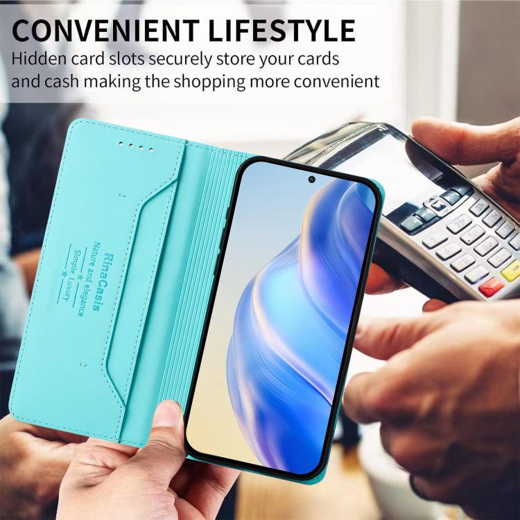 RC01 Dual-Folded Magnetic Suction RFID Leather Phone Case, For OnePlus Ace 5 Racing, For OnePlus 13R / Ace 5 / Ace 5 Pro, For OnePlus 13