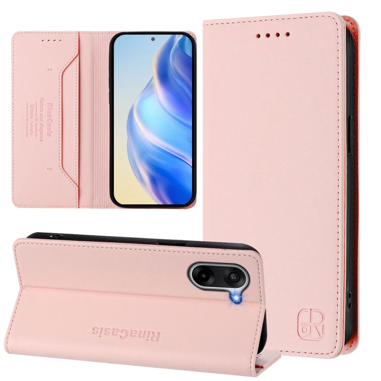 RC01 Dual-Folded Magnetic Suction RFID Leather Phone Case, For OnePlus Ace 5 Racing, For OnePlus 13R / Ace 5 / Ace 5 Pro, For OnePlus 13