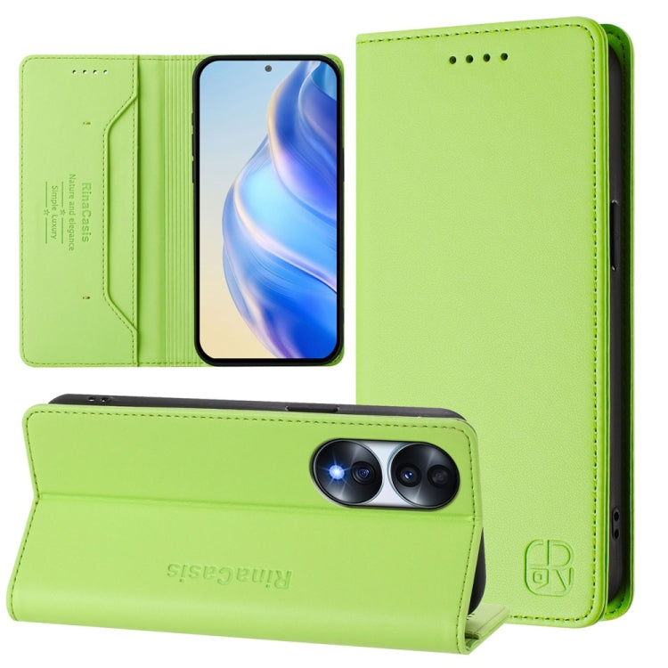 RC01 Dual-Folded Magnetic Suction RFID Leather Phone Case, For Honor 70 Pro, For Honor 70, For Honor X8 4G / X30i / Play6T Pro