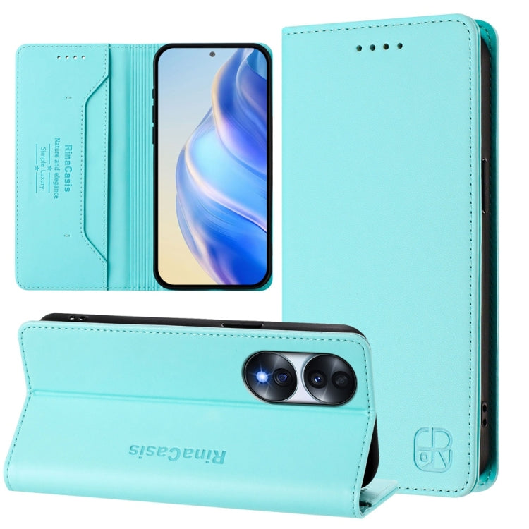 RC01 Dual-Folded Magnetic Suction RFID Leather Phone Case, For Honor 70 Pro, For Honor 70, For Honor X8 4G / X30i / Play6T Pro