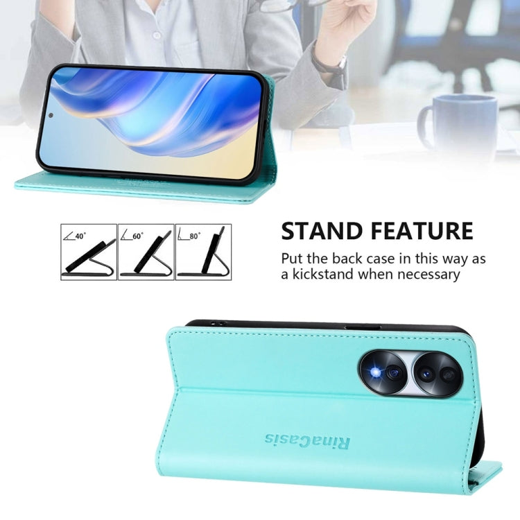 RC01 Dual-Folded Magnetic Suction RFID Leather Phone Case, For Honor 70 Pro, For Honor 70, For Honor X8 4G / X30i / Play6T Pro