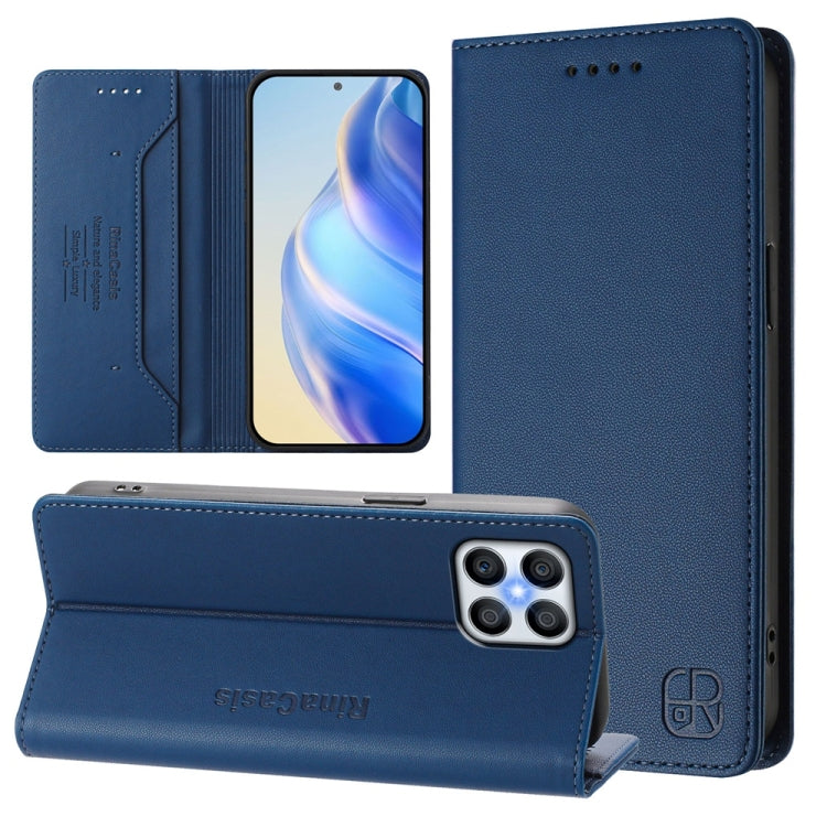 RC01 Dual-Folded Magnetic Suction RFID Leather Phone Case, For Honor 70 Pro, For Honor 70, For Honor X8 4G / X30i / Play6T Pro