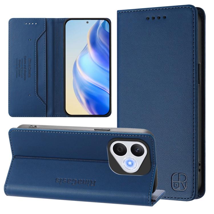 RC01 Dual-Folded Magnetic Suction RFID Leather Phone Case, For Honor Play 60, For Honor 400 Lite Global, For Honor 400 Global 156.5mm