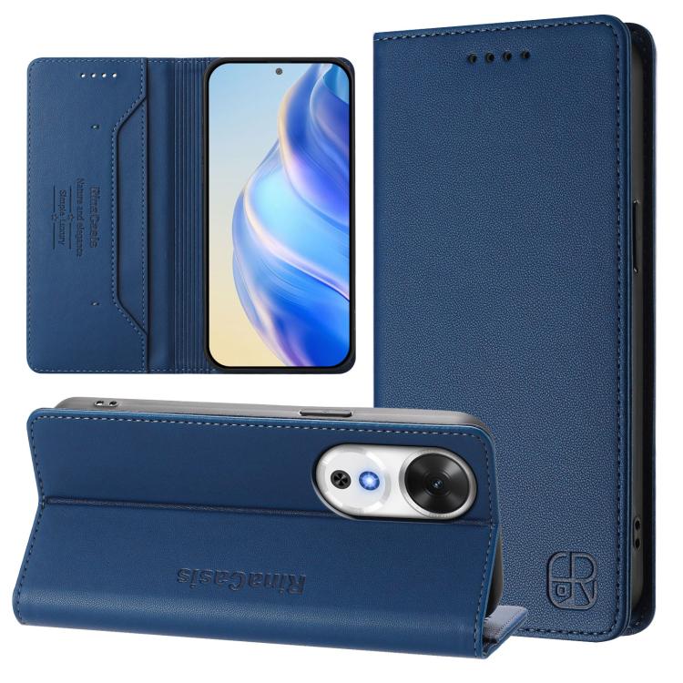 RC01 Dual-Folded Magnetic Suction RFID Leather Phone Case, For Honor Play 60, For Honor 400 Lite Global, For Honor 400 Global 156.5mm