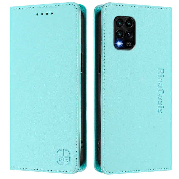 RC01 Dual-Folded Magnetic Suction RFID Leather Phone Case, For Xiaomi Mi 10 Lite