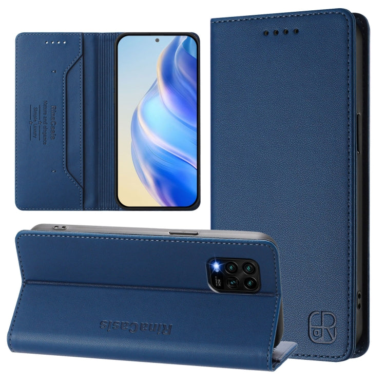 RC01 Dual-Folded Magnetic Suction RFID Leather Phone Case, For Xiaomi Mi 10 Lite