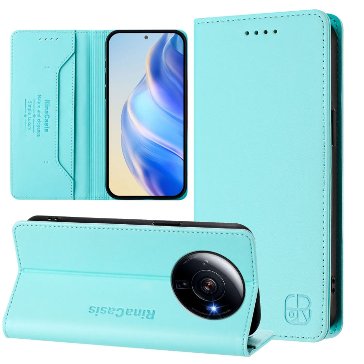 RC01 Dual-Folded Magnetic Suction RFID Leather Phone Case, For Xiaomi 13 Pro 5G, For Xiaomi 13 5G, For Xiaomi 12S Ultra