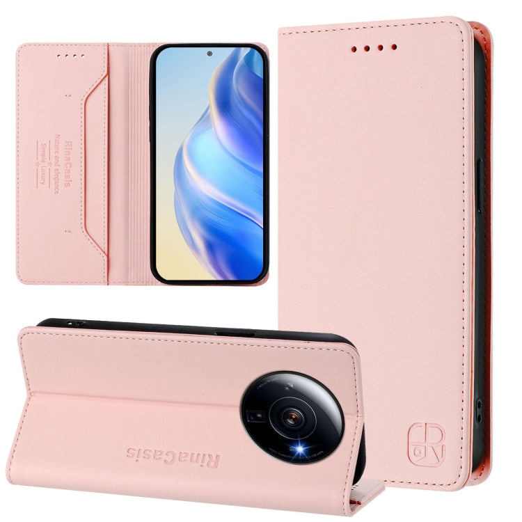 RC01 Dual-Folded Magnetic Suction RFID Leather Phone Case, For Xiaomi 13 Pro 5G, For Xiaomi 13 5G, For Xiaomi 12S Ultra