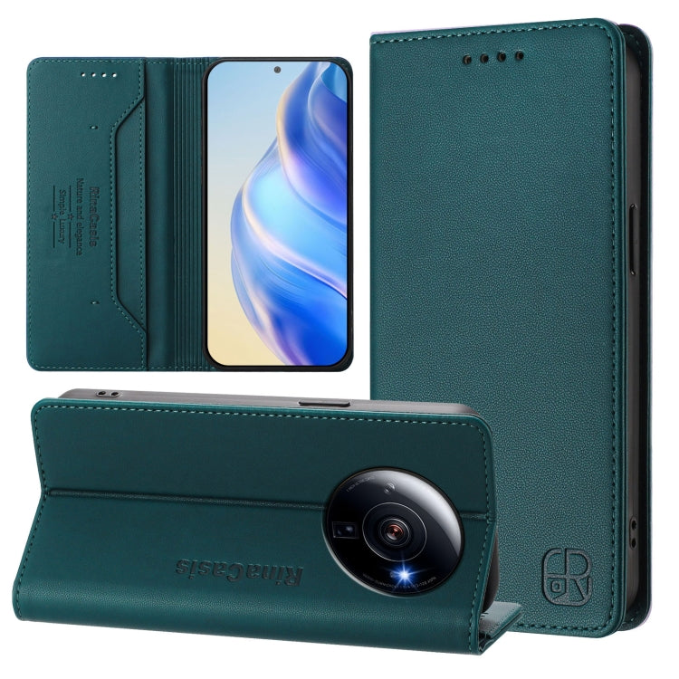 RC01 Dual-Folded Magnetic Suction RFID Leather Phone Case, For Xiaomi 13 Pro 5G, For Xiaomi 13 5G, For Xiaomi 12S Ultra